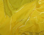 Bright YELLOW Silk Velvet Fabric - 1 Yard