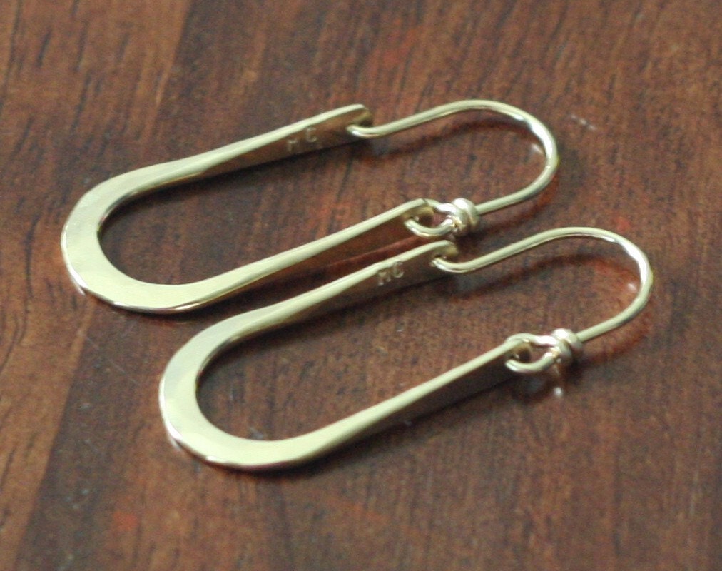 Artisan Maria Hammered 14kt Gold Filled Hoops Earrings U Shape