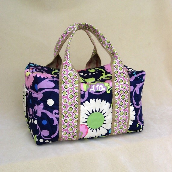 Mod Purple Weekender Duffel Travel Bag Made to order Mod Purple Weekender Duffel Travel Bag Made to order