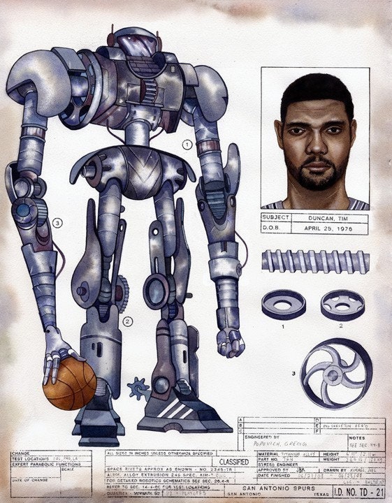 Tim Duncan San Antonio Spurs NBA Limited Edition Print