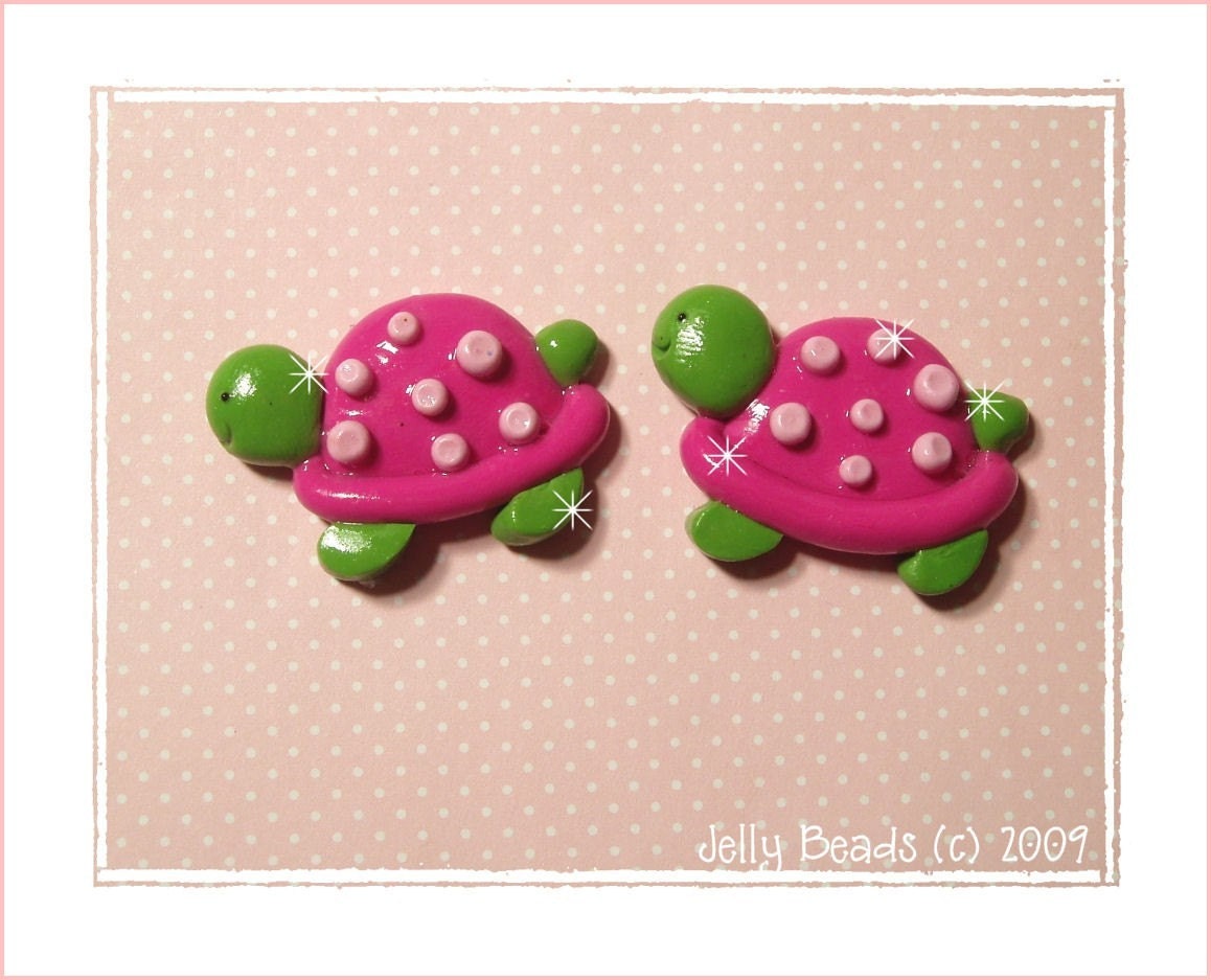 M2MG Turtle Polymer Clay Bead/Charm/Hairbow Center set