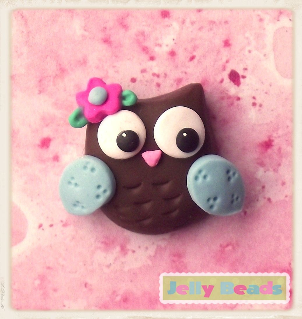 Woodland Critters Owl bead/charm/bow center
