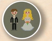 Bride and Groom. Couple Cross Stitch Pattern PDF File