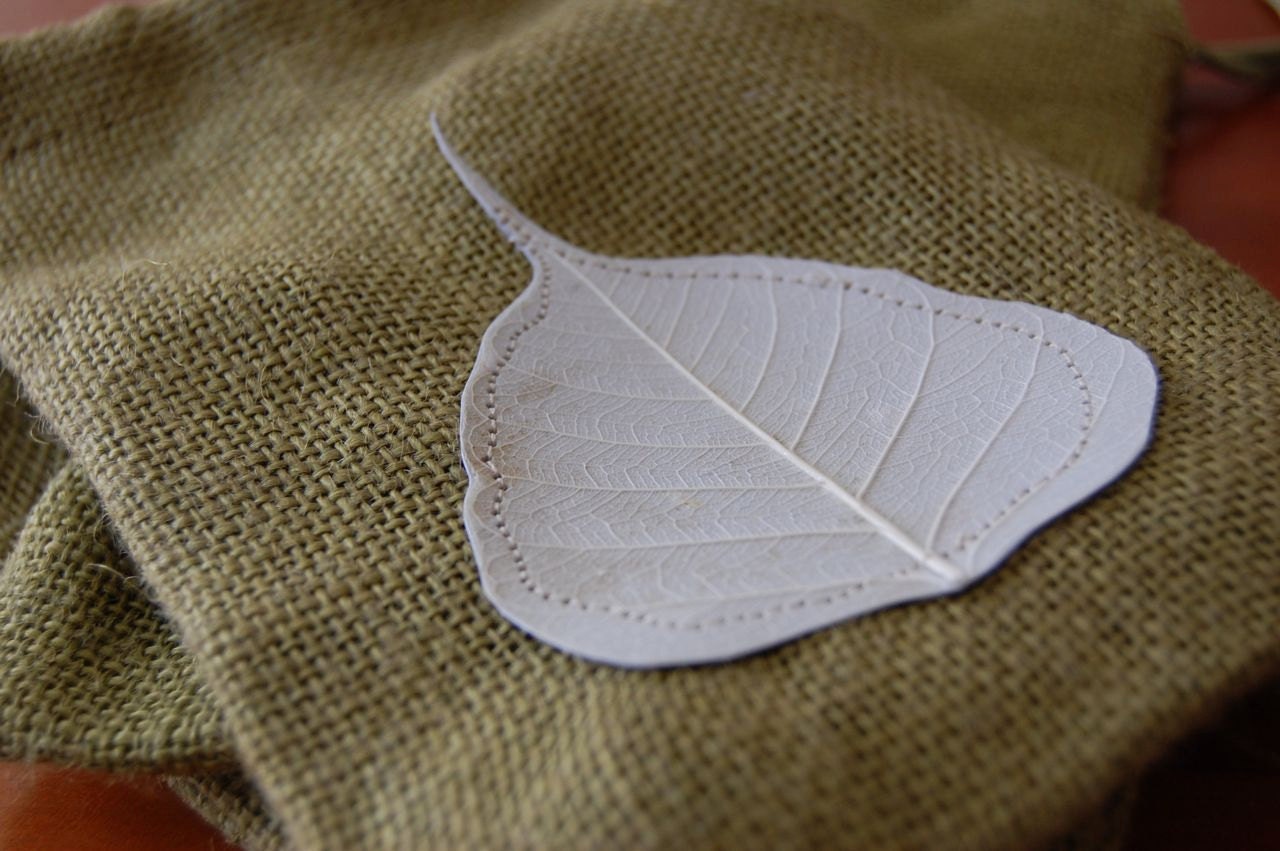 Leaves of Loren Burlap Bag