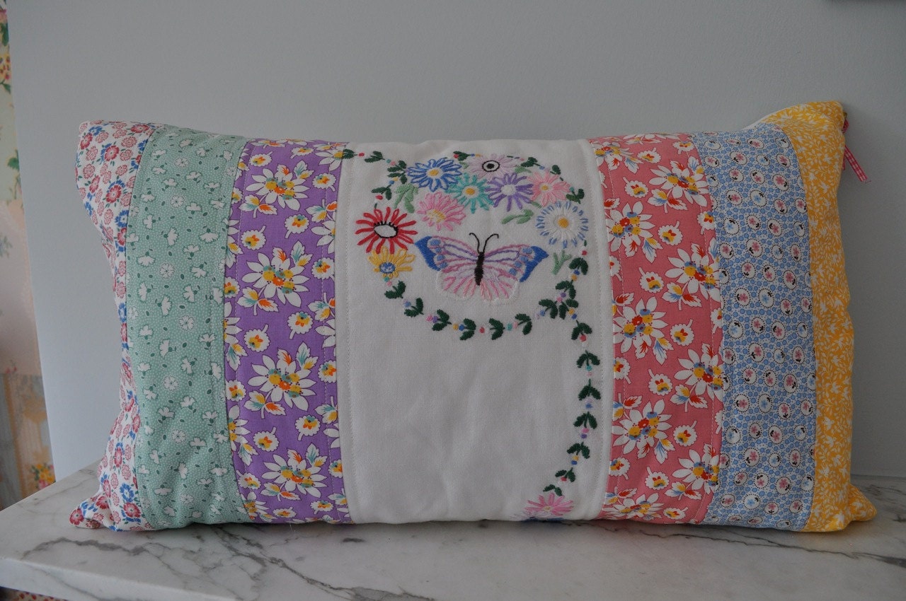 Patchwork Butterfly Cushion