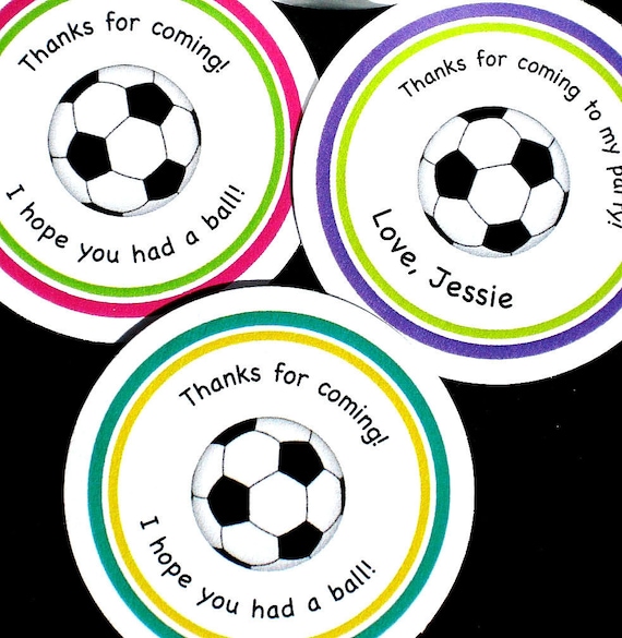 Items similar to PRINTABLE Soccer Ball Labels for Birthday Stickers
