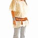 Angel hippie chic Bohemian tunic from Mexico cotton gauze crochet unique style v neck 2 layers