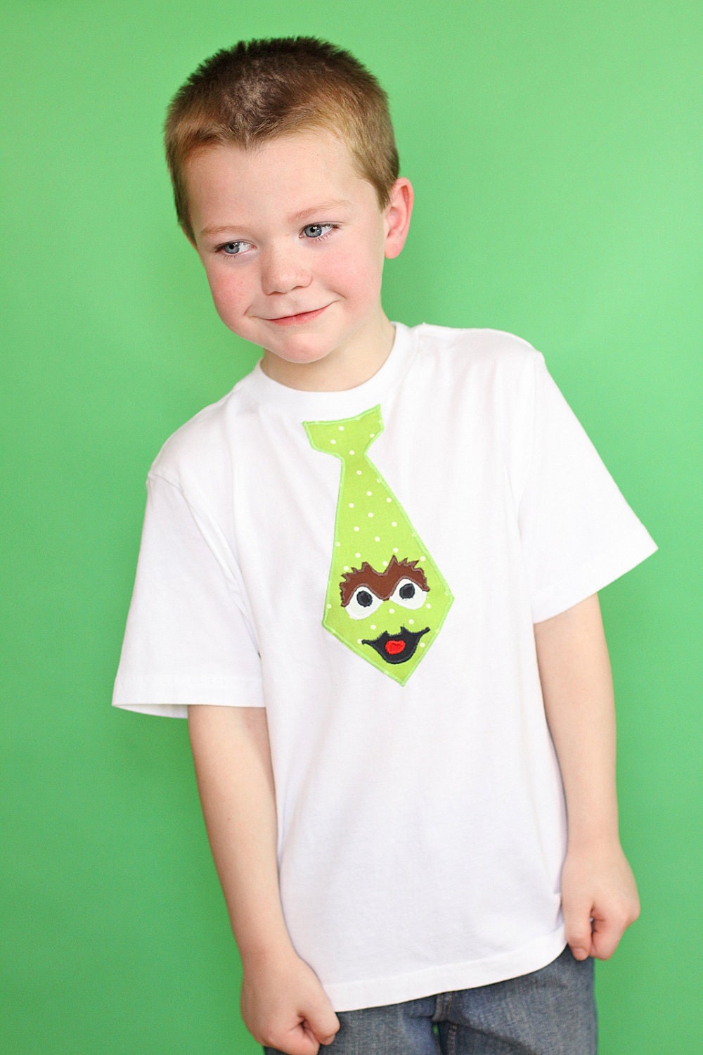 Grouchy Trash Can monster tie tee