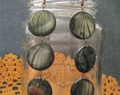 Blue Disc Shell Earrings Boho Fashion