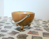 Vintage Three Mountaineers Wooden Bowl