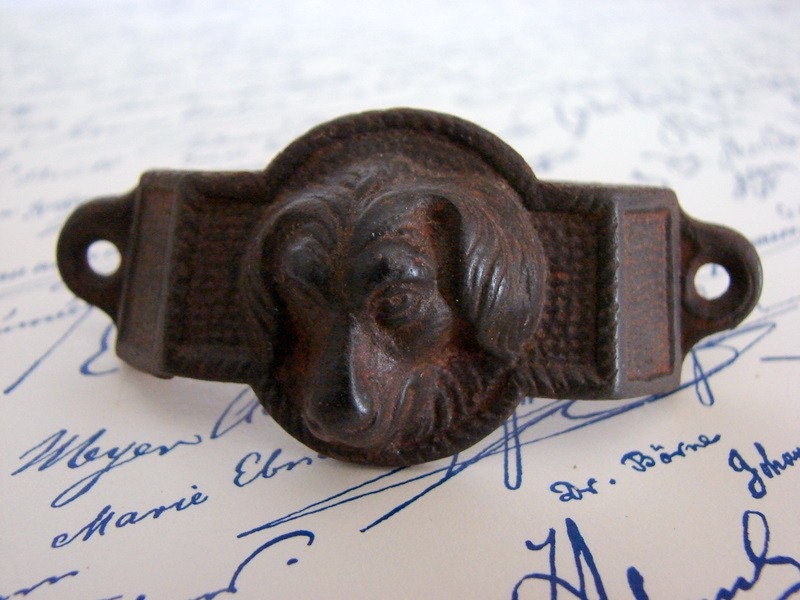 Antique Loyal Retriever Dog Drawer Pull for by sassboxclassics