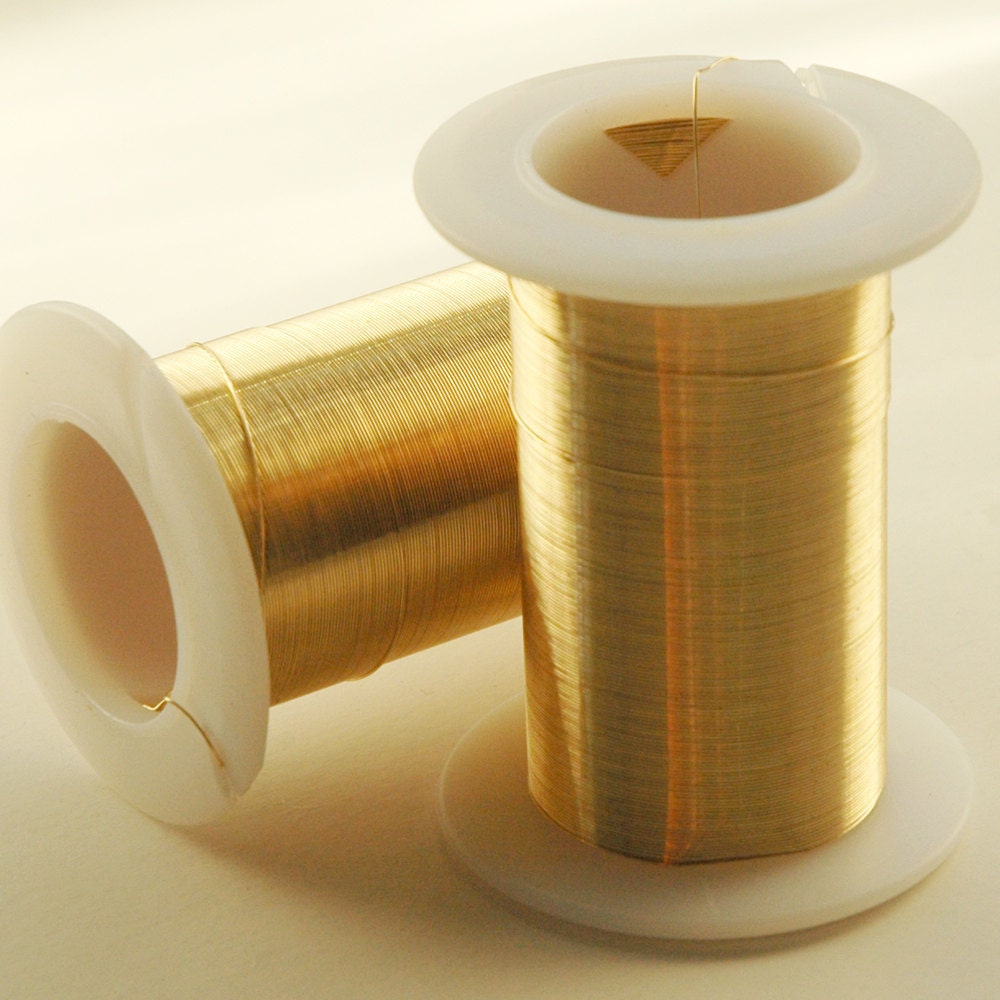 Wire crochet supplies, 28g, commercial artistic wire, gold or rose, 2 wire spools, 40 yard