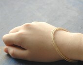 Gold filled Crochet bangle - one