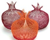 PDF, How to create my Stunning pomegranate using a metal wire and a crochet needle