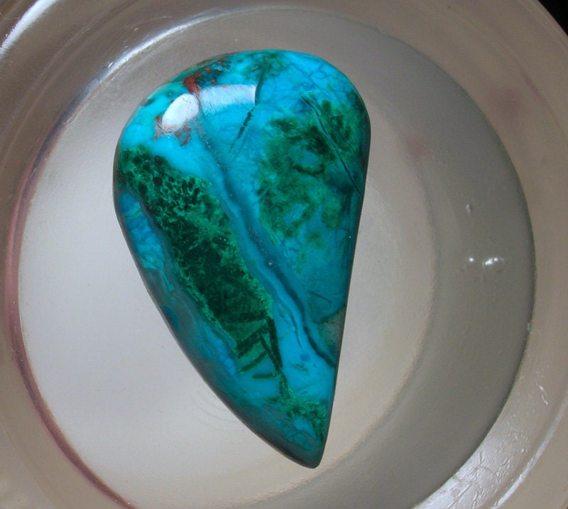 35% off Destash Sale Storewide Use Coupon Code MAY2012 at Checkout Gem Silica Chrysocolla Cabochon From the Inspiration Mine