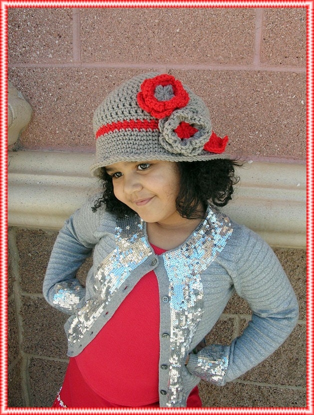 Toddler, Girl Flower Hat. Crochet PATTERN