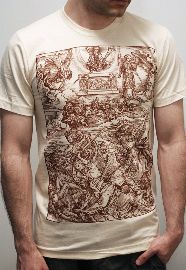 Albrecht Durer - Battle of Angels - American Apparel Mens t shirt / Unisex t shirt ( Albrecht Durer t shirt )