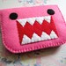 Bright Hot Pink Monster Felt Wallet Case Cards Cash