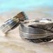 Feather Wedding Rings, Eco Friendly Jewelry, Recycled Silver His and Hers Matching Bands, Custom Size 4 5 6 7 8 9 10 11 12 13 14 15