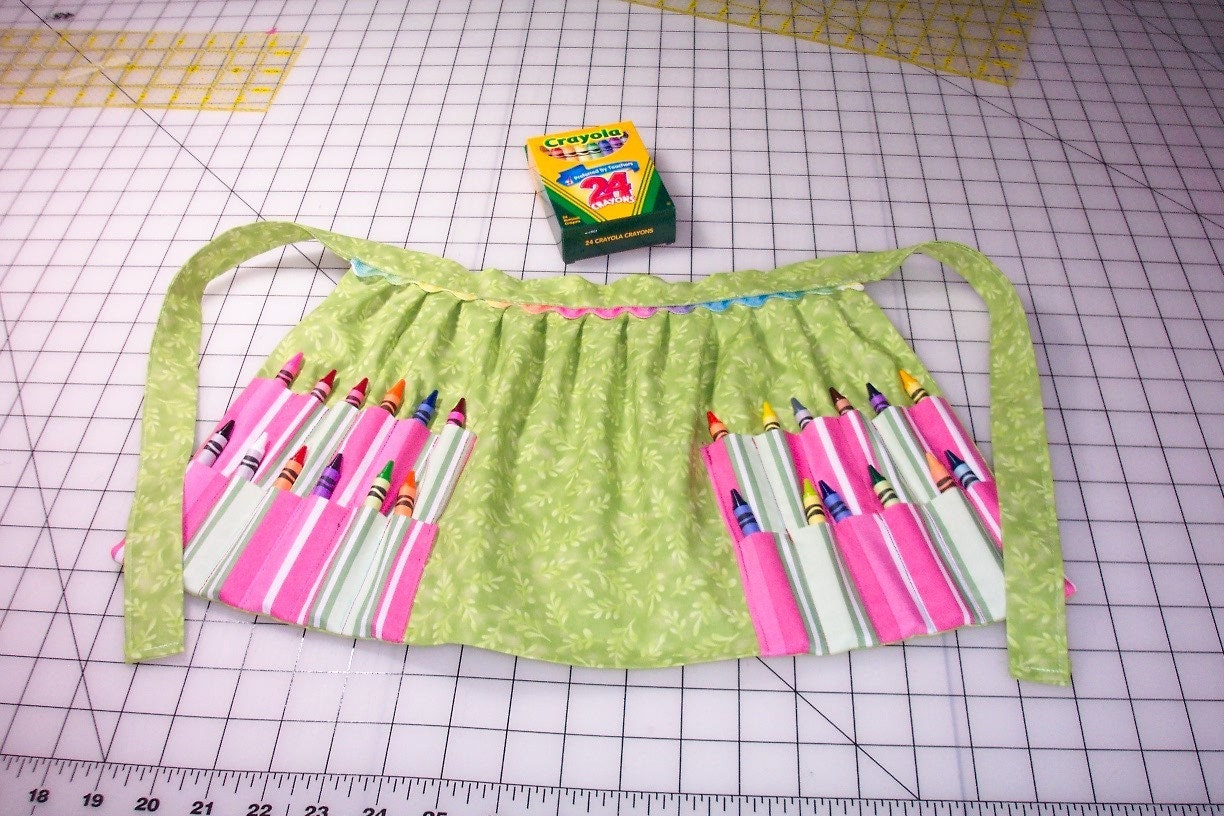PATTERN FOR CRAYON APRON and CRAYON ROLL by SewingFun on Etsy