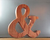 Wooden Ampersand 9 inch