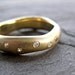 Diamond Wave Wedding Band in Recycled 14k Gold
