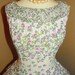 RESERVED FOR CHRISTINE-- 1950's  Purple Rose Print Cotton Party Dress Vintage 50's Roses Party Dress