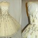 RESERVED For Erin 1950's White Silk Tulle SEQUIN Party Dress Vintage 50's Bridal Couture Formal Bombshell Gown Cocktail Wedding Dress