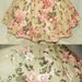 RESERVED--1950's PINK ROSE Print Cotton Cocktail Dress Set Vintage 50's Wedding Floral Novelty Print Skirt Top Party Dress and Petti