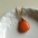Tangerine, Jade Necklace, Orange Creamsicle, Gold Plated, Tangerine Tango