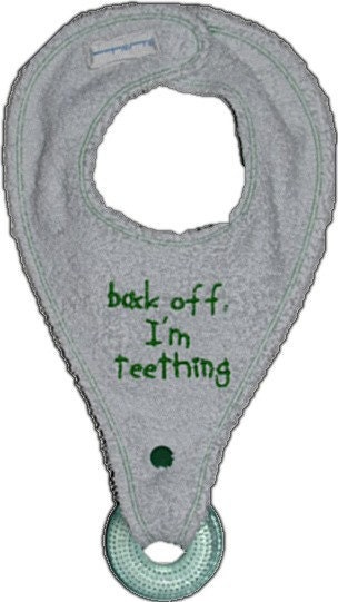Funny teething bib