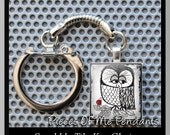 Keychain SKETCH OWL - Scrabble tile Key Chain or Choose Any Design from my Shop ... handmade by Pieces Of Me Pendants