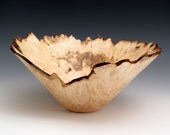 Birdseye Maple Burl Wood Turned Bowl