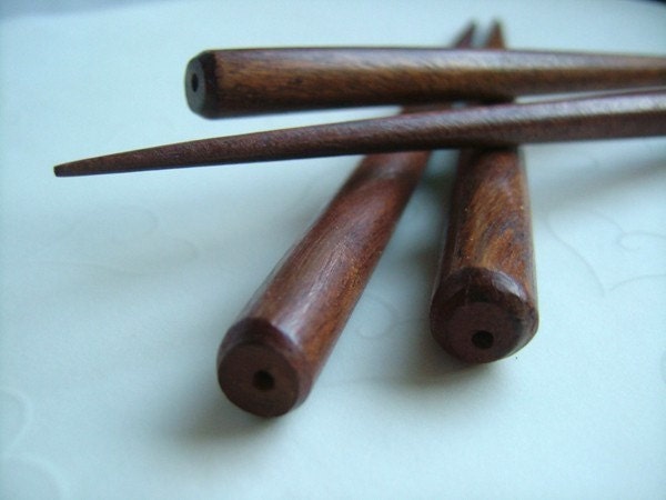 10 pieces ( 5 pairs ) of Stained Wood Hair stick - 6 inches long