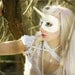 Unicorn leather mask in white