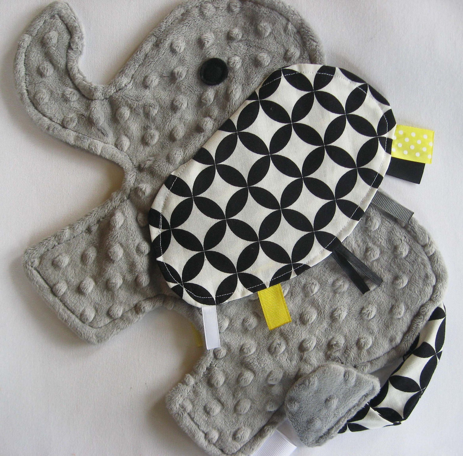 Grayson Yellow and Gray Elephant Lovey Blanket
