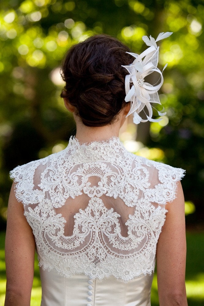 French Alencon Lace Wedding Bolero