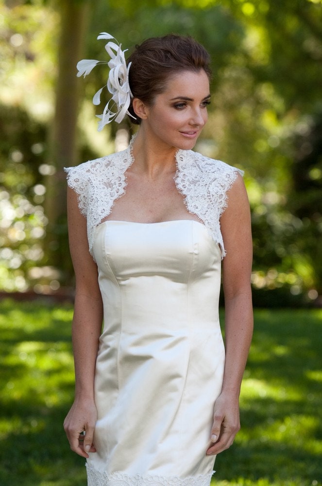 French Alencon Lace Wedding Bolero
