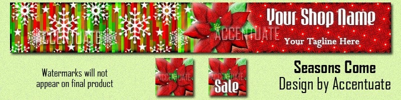 SEASONS COME ------ Premade Etsy Shop Banner Avatar Set - One Of A Kind (OOAK) & Fabulous - by Accentuate