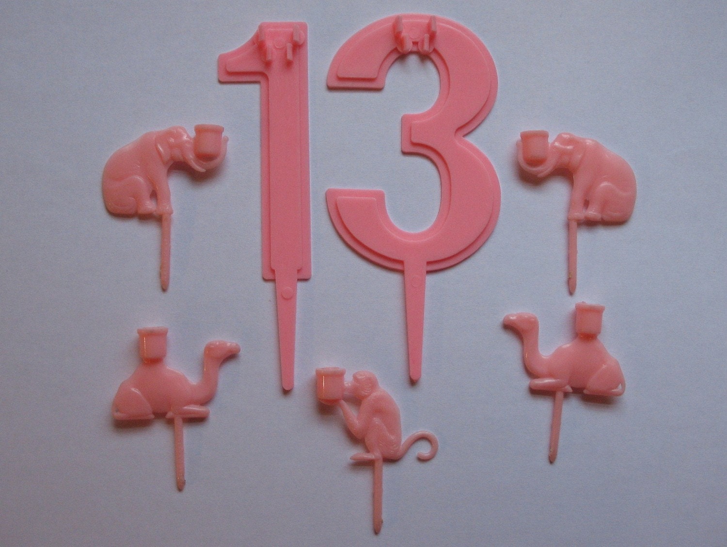 aVintageSmattering monkey pink vintage candle by Vintage holders cup cake  cake holders