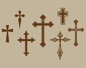 cross collection vinyl wall decal set