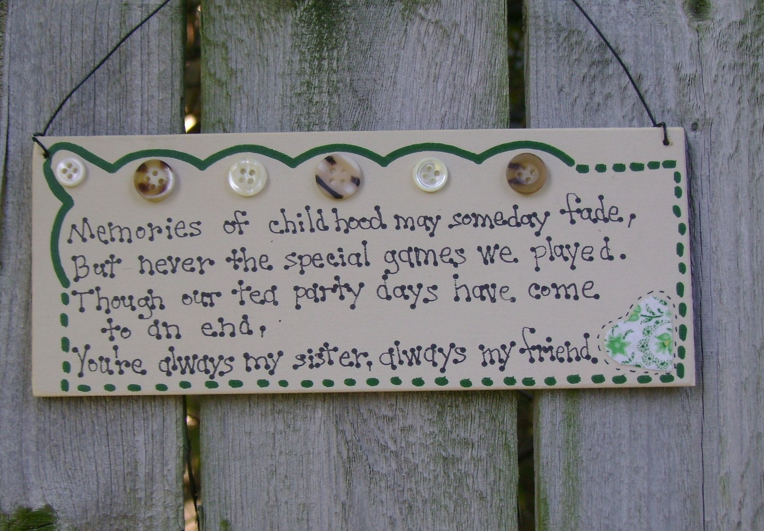 My Sister, My Friend Wall Hanging/Sign