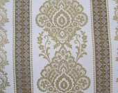 vintage wallpaper - gold damask stripe - per full yard