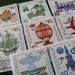 vintage postage - transport graphic - vintage postage stamp ephemera