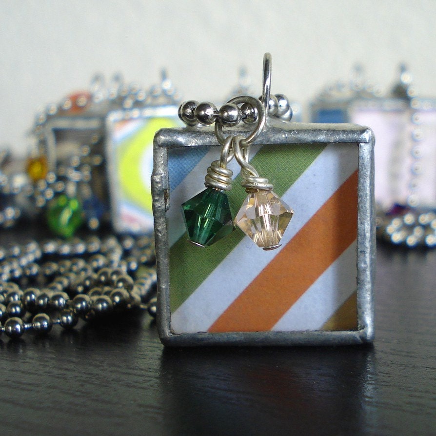 diagonal stripe necklace