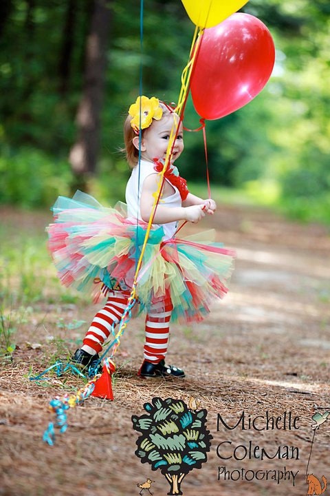 Big Top Sweetie Birthday Tutu READY2SHIP 16 waist 8 length fits most 6 9 12 mth olds 1st Birthday Carnival Circus Party