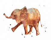 BABY ELEPHANT Print, 5x7 print, SMALL Animal Prints