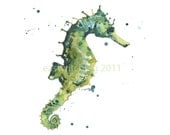 Seahorse Print 5x7 inch
