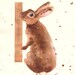 SALE, B U N N Y - original watercolor painting 8x10inches