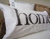 Rustic Decor White Cotton Distressed Cottage Farmhouse Lumbar Cover- Made to Order- Pillow Insert Not Included